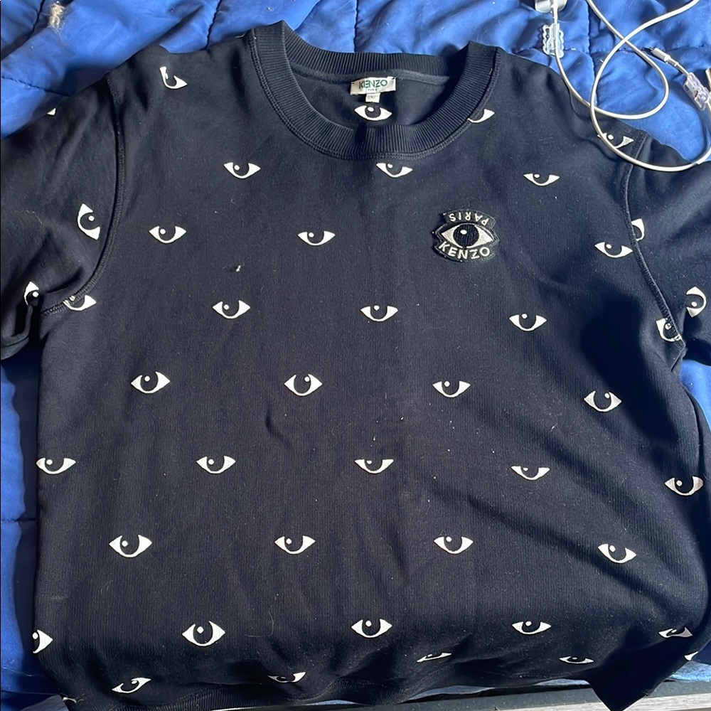 Kenzo Black and White Eye Print Sweatshirt